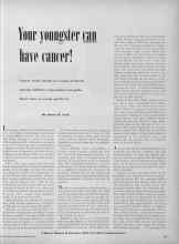 Better Homes & Gardens February 1950 Magazine Article: Your youngster can have cancer!