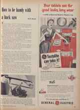 Better Homes & Gardens February 1950 Magazine Article: How to be handy with a hack saw