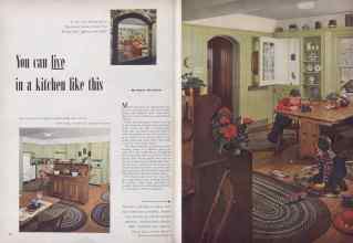 Better Homes & Gardens February 1950 Magazine Article: You can live in a kitchen like this
