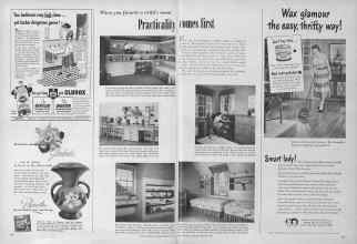 Better Homes & Gardens February 1950 Magazine Article: Practicality comes first