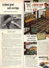 Better Homes & Gardens March 1950 Magazine Article: Accident-proof wall coverings