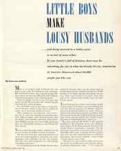 Better Homes & Gardens March 1950 Magazine Article: LITTLE BOYS MAKE LOUSY HUSBANDS