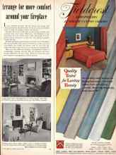Better Homes & Gardens March 1950 Magazine Article: Arrange for more comfort around your fireplace