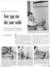 Better Homes & Gardens March 1950 Magazine Article: Now you can tile your walls