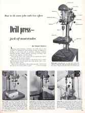 Better Homes & Gardens March 1950 Magazine Article: Drill press--jack-of-most-trades