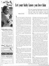 Better Homes & Gardens March 1950 Magazine Article: Let your baby know you love him
