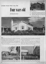 Better Homes & Gardens March 1950 Magazine Article: A better house than ever, but Four wars old