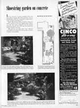 Better Homes & Gardens March 1950 Magazine Article: Shoestring garden on concrete