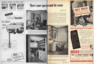 Better Homes & Gardens March 1950 Magazine Article: There's more space around the corner