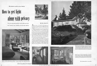 Better Homes & Gardens March 1950 Magazine Article: How to got light along with privacy