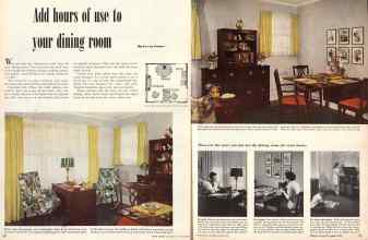 Better Homes & Gardens March 1950 Magazine Article: Add hours of use to your dining room
