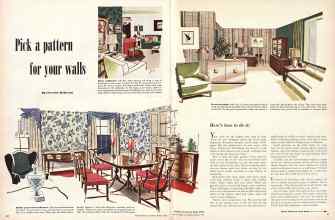 Better Homes & Gardens March 1950 Magazine Article: Pick a pattern for your walls