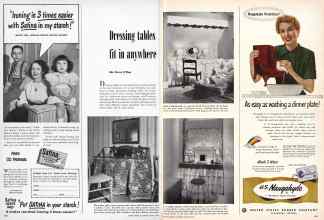 Better Homes & Gardens March 1950 Magazine Article: Dressing tables fit in anywhere