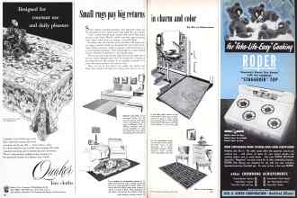 Better Homes & Gardens March 1950 Magazine Article: Small rugs pay big returns in charm and color