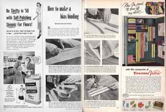 Better Homes & Gardens March 1950 Magazine Article: How to make a bias binding