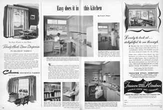 Better Homes & Gardens March 1950 Magazine Article: Easy does it in this kitchen