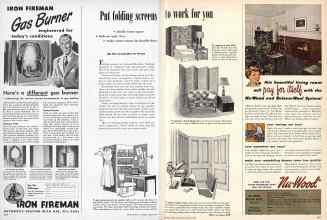 Better Homes & Gardens March 1950 Magazine Article: Put folding screens to work for you
