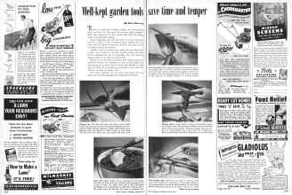Better Homes & Gardens March 1950 Magazine Article: Well-kept garden tools save time and temper