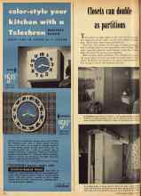 Better Homes & Gardens April 1950 Magazine Article: Closets can double as partitions