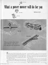 Better Homes & Gardens April 1950 Magazine Article: What a power mower will do for you