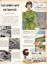 Better Homes & Gardens April 1950 Magazine Article: Paper products speed your housework
