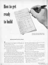 Better Homes & Gardens April 1950 Magazine Article: How to get ready to build