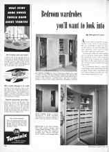 Better Homes & Gardens April 1950 Magazine Article: Bedroom wardrobes you'll want to look into