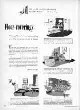 Better Homes & Gardens April 1950 Magazine Article: Floor coverings