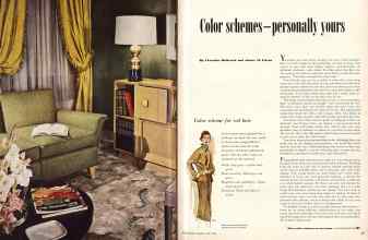 Better Homes & Gardens April 1950 Magazine Article: Color schemes--personally yours