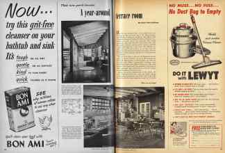 Better Homes & Gardens April 1950 Magazine Article: A year-around terrace room