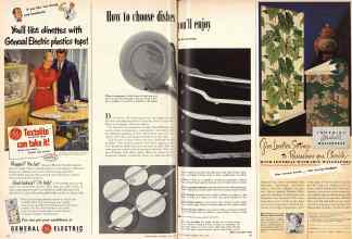 Better Homes & Gardens April 1950 Magazine Article: How to choose dishes you'll enjoy