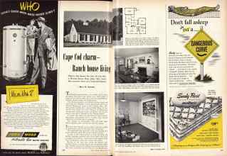 Better Homes & Gardens April 1950 Magazine Article: Cape Cod charm--Ranch house living