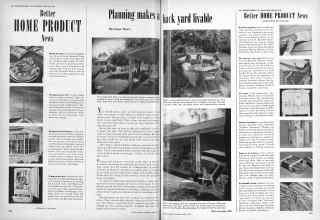 Better Homes & Gardens April 1950 Magazine Article: Planning makes a back yard livable