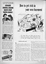 Better Homes & Gardens May 1950 Magazine Article: How to get rich in your own basement