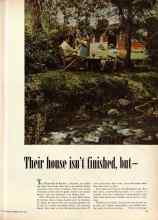 Better Homes & Gardens May 1950 Magazine Article: Their house isn't finished, but--