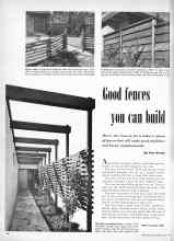 Better Homes & Gardens May 1950 Magazine Article: Good fences you can build