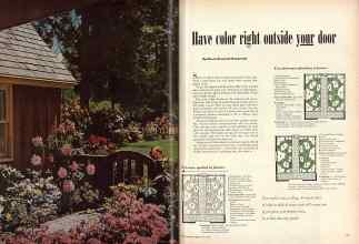 Better Homes & Gardens May 1950 Magazine Article: Have color right outside your door