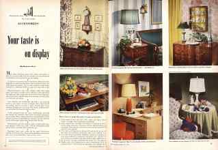 Better Homes & Gardens May 1950 Magazine Article: Your taste is on display