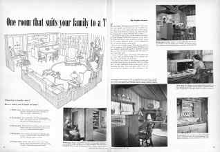 Better Homes & Gardens May 1950 Magazine Article: One room that suite your family to a T