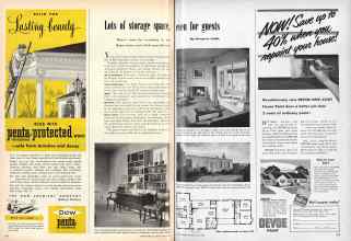 Better Homes & Gardens May 1950 Magazine Article: Lots of storage space, even for guests