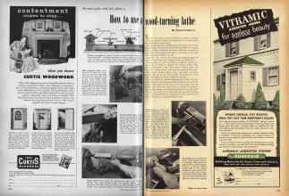 Better Homes & Gardens May 1950 Magazine Article: How to use a wood-turing lathe