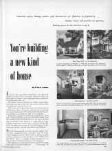 Better Homes & Gardens June 1950 Magazine Article: You're building a new kind of house