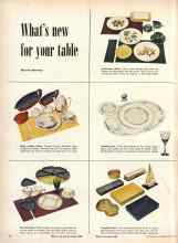 Better Homes & Gardens June 1950 Magazine Article: What's new for your table