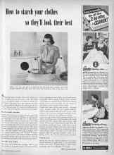 Better Homes & Gardens June 1950 Magazine Article: How to starch your clothes so they'll look their best