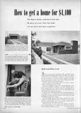 Better Homes & Gardens June 1950 Magazine Article: How to get a home for $4,400