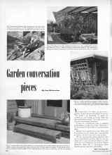 Better Homes & Gardens June 1950 Magazine Article: Garden conversation pieces