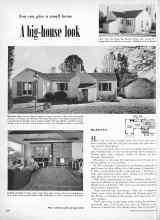 Better Homes & Gardens June 1950 Magazine Article: A big-house look