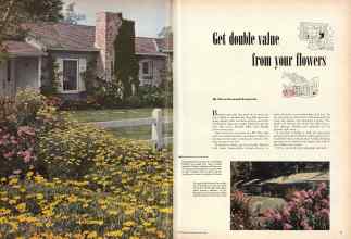 Better Homes & Gardens June 1950 Magazine Article: Get double value from your flowers