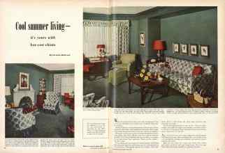 Better Homes & Gardens June 1950 Magazine Article: Cool summer living