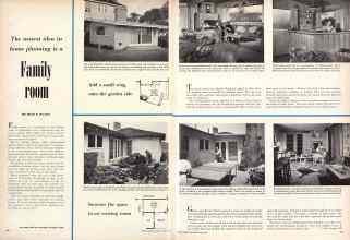 Better Homes & Gardens June 1950 Magazine Article: Family room